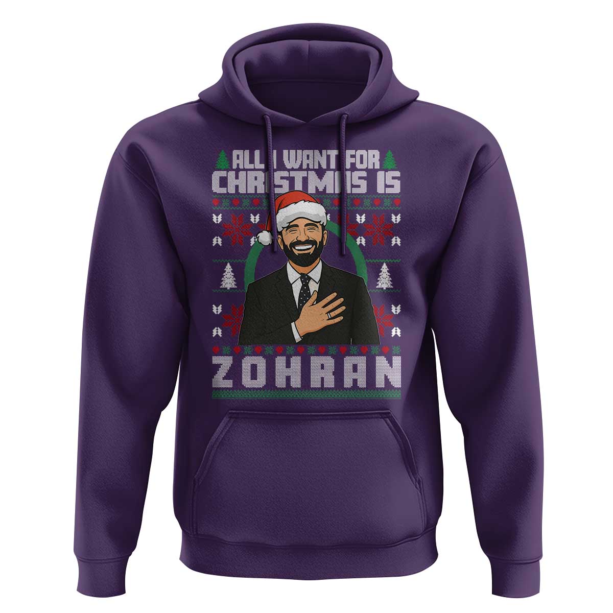 Zohran Mamdani Christmas Hoodie All I Want For Xmas Is New York City - Wonder Print Shop