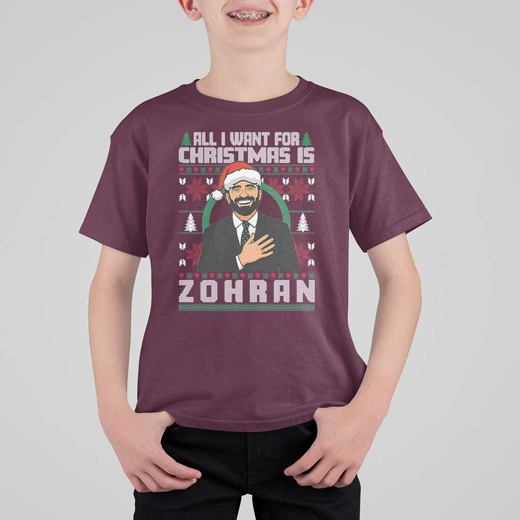 Zohran Mamdani Christmas T Shirt For Kid All I Want For Xmas Is New York City - Wonder Print Shop