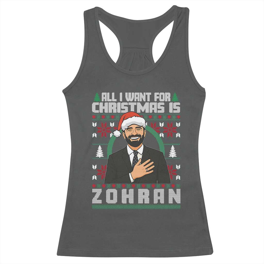 Zohran Mamdani Christmas Racerback Tank Top All I Want For Xmas Is New York City - undefined