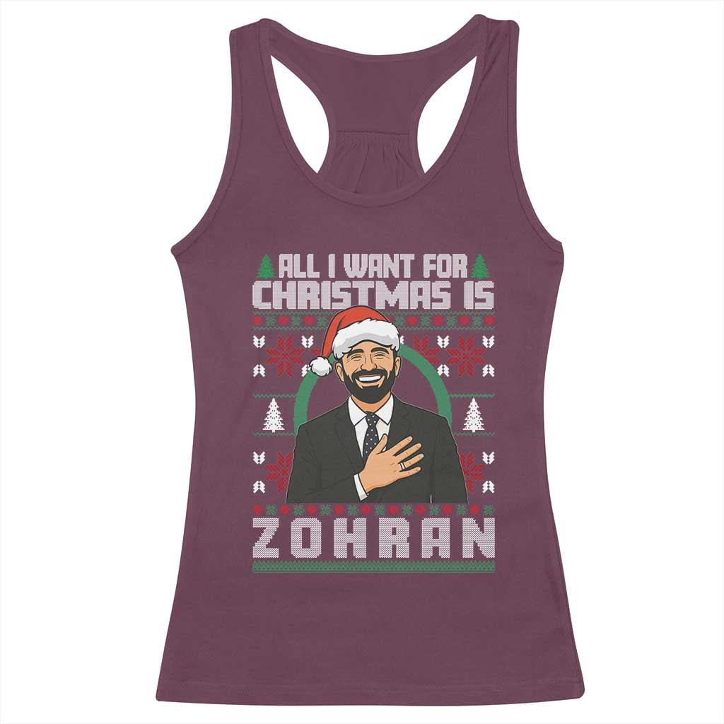 Zohran Mamdani Christmas Racerback Tank Top All I Want For Xmas Is New York City - undefined