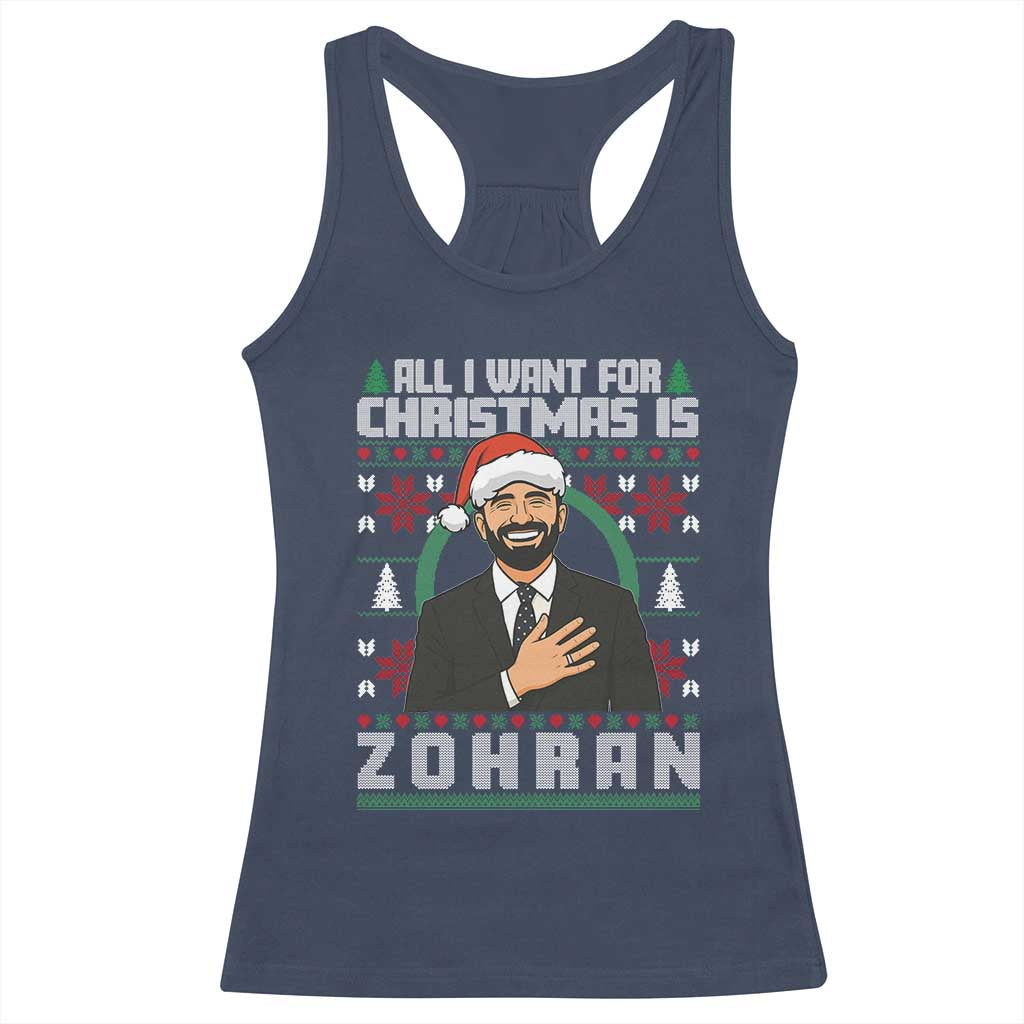 Zohran Mamdani Christmas Racerback Tank Top All I Want For Xmas Is New York City - undefined