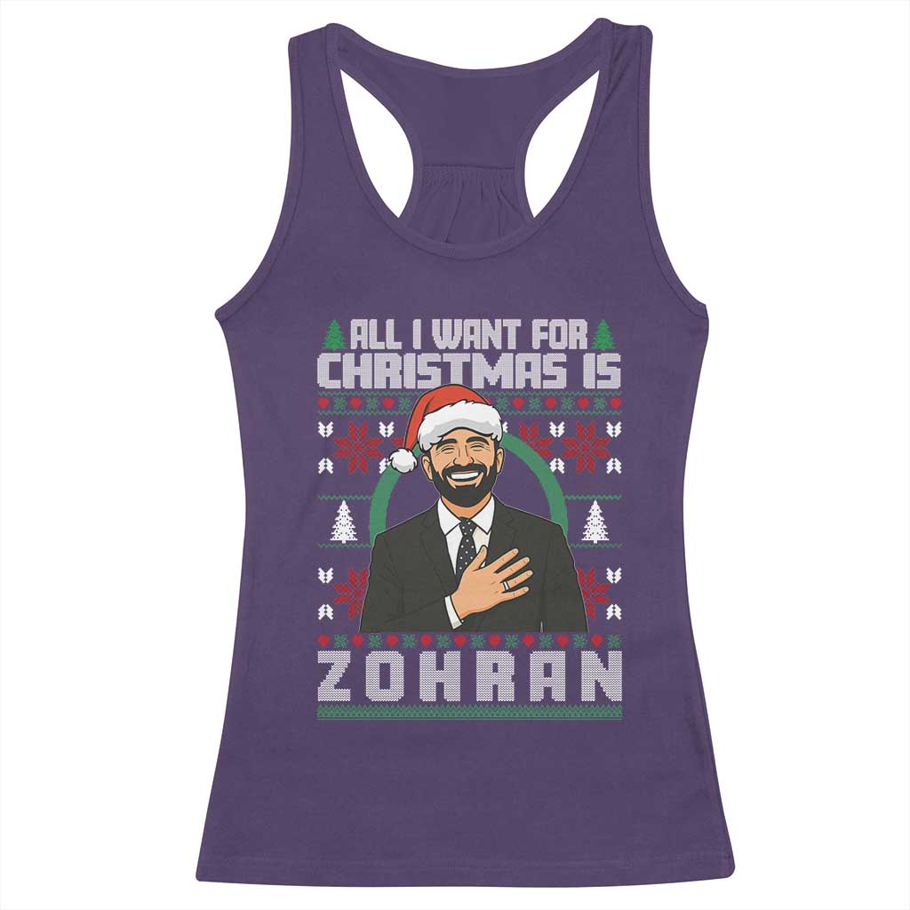 Zohran Mamdani Christmas Racerback Tank Top All I Want For Xmas Is New York City - undefined