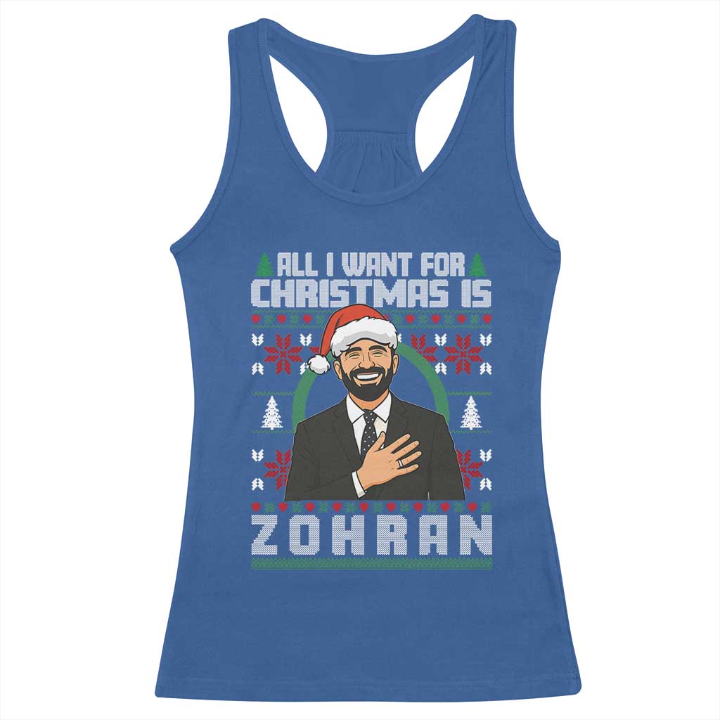 Zohran Mamdani Christmas Racerback Tank Top All I Want For Xmas Is New York City - undefined