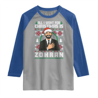 Zohran Mamdani Christmas Raglan Shirt All I Want For Xmas Is New York City - Wonder Print Shop