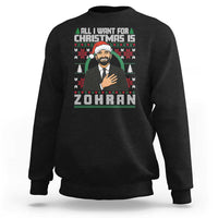 Zohran Mamdani Christmas Sweatshirt All I Want For Xmas Is New York City - Wonder Print Shop