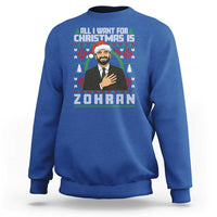 Zohran Mamdani Christmas Sweatshirt All I Want For Xmas Is New York City - Wonder Print Shop