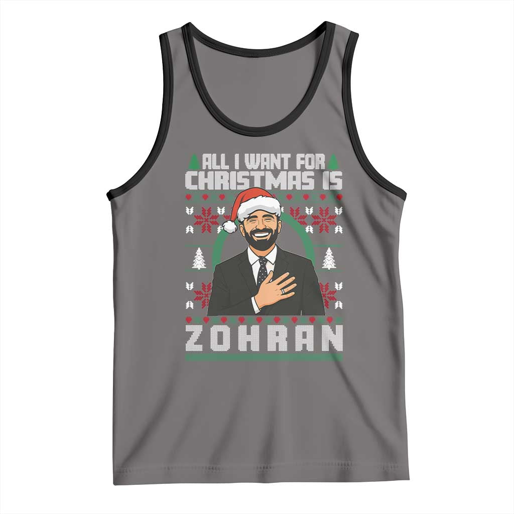 Zohran Mamdani Christmas Tank Top All I Want For Xmas Is New York City - Wonder Print Shop