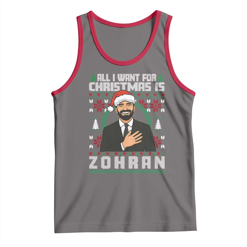 Zohran Mamdani Christmas Tank Top All I Want For Xmas Is New York City - Wonder Print Shop