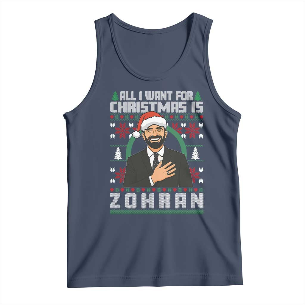 Zohran Mamdani Christmas Tank Top All I Want For Xmas Is New York City - Wonder Print Shop