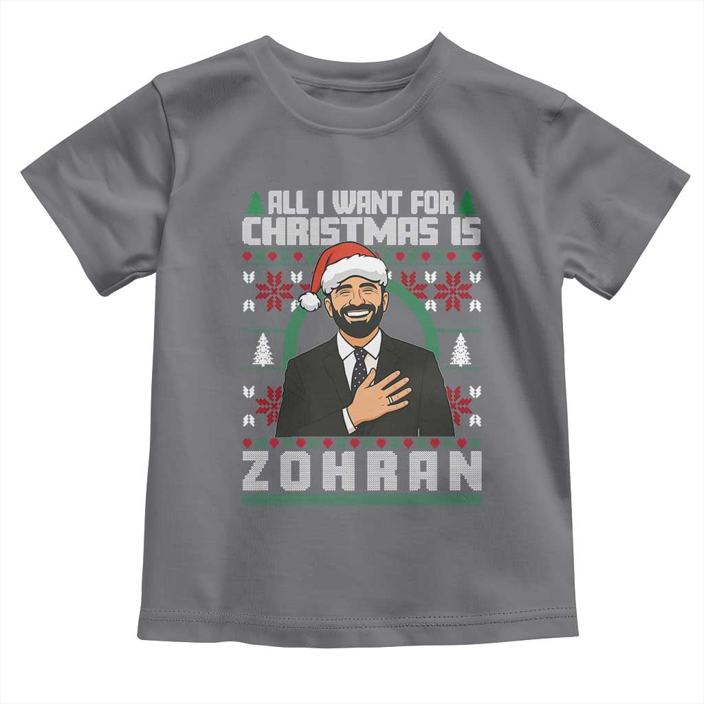 Zohran Mamdani Christmas Toddler T Shirt All I Want For Xmas Is New York City - Wonder Print Shop