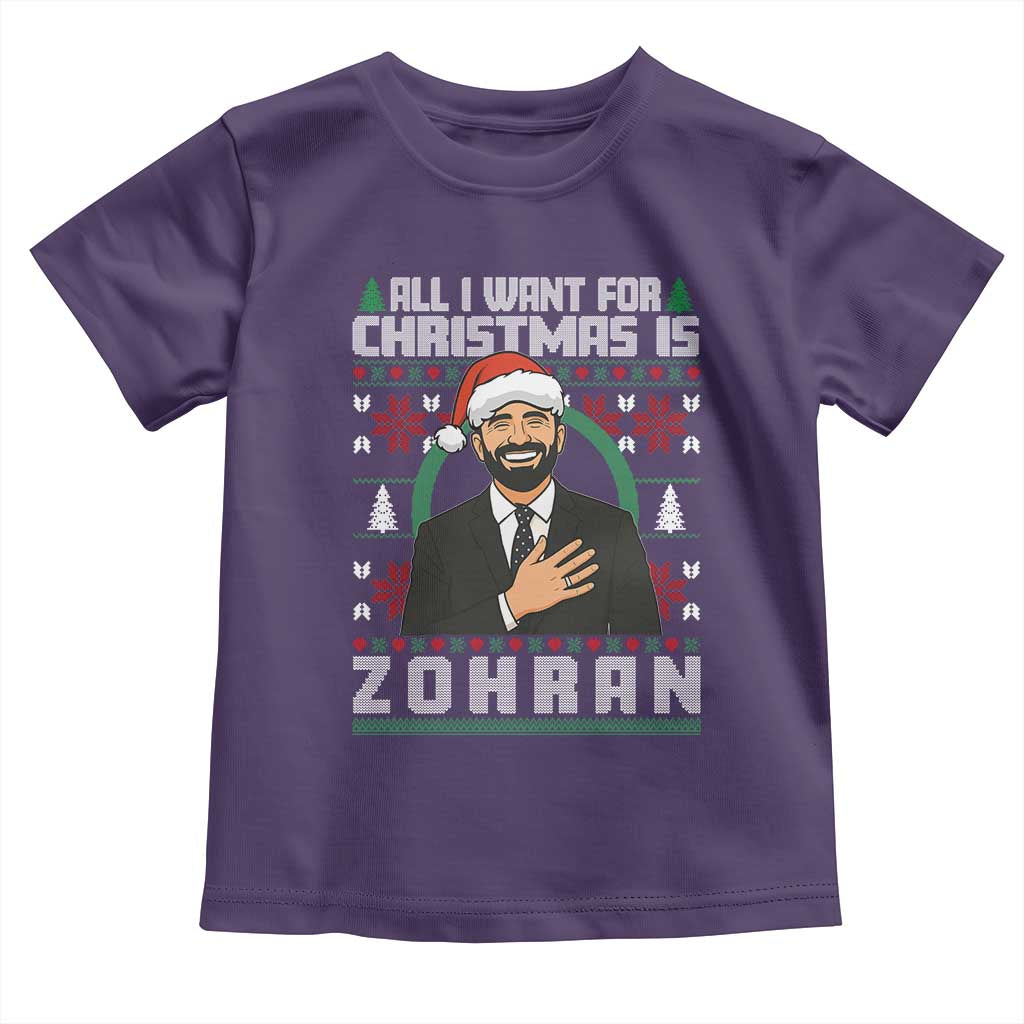 Zohran Mamdani Christmas Toddler T Shirt All I Want For Xmas Is New York City - Wonder Print Shop