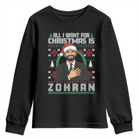 Zohran Mamdani Christmas Youth Sweatshirt All I Want For Xmas Is New York City - Wonder Print Shop
