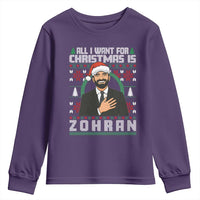 Zohran Mamdani Christmas Youth Sweatshirt All I Want For Xmas Is New York City - Wonder Print Shop