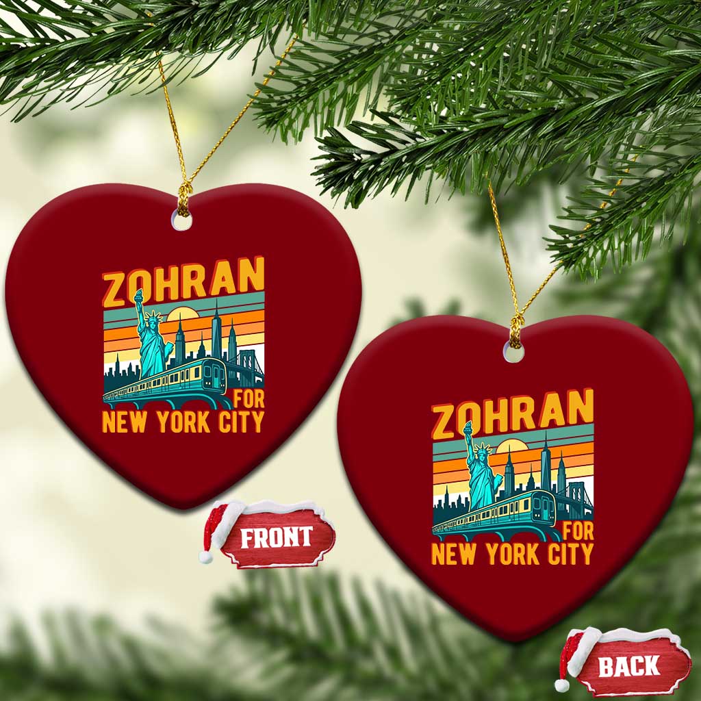 Zohran Mamdani NYC Mayor Ceramic Ornament - Wonder Print Shop