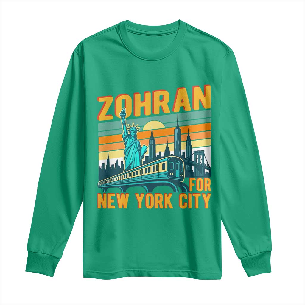 Zohran Mamdani NYC Mayor Long Sleeve Shirt - Wonder Print Shop