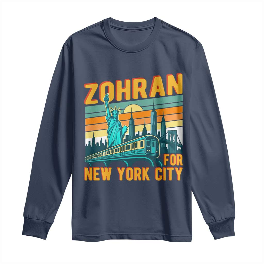 Zohran Mamdani NYC Mayor Long Sleeve Shirt - Wonder Print Shop