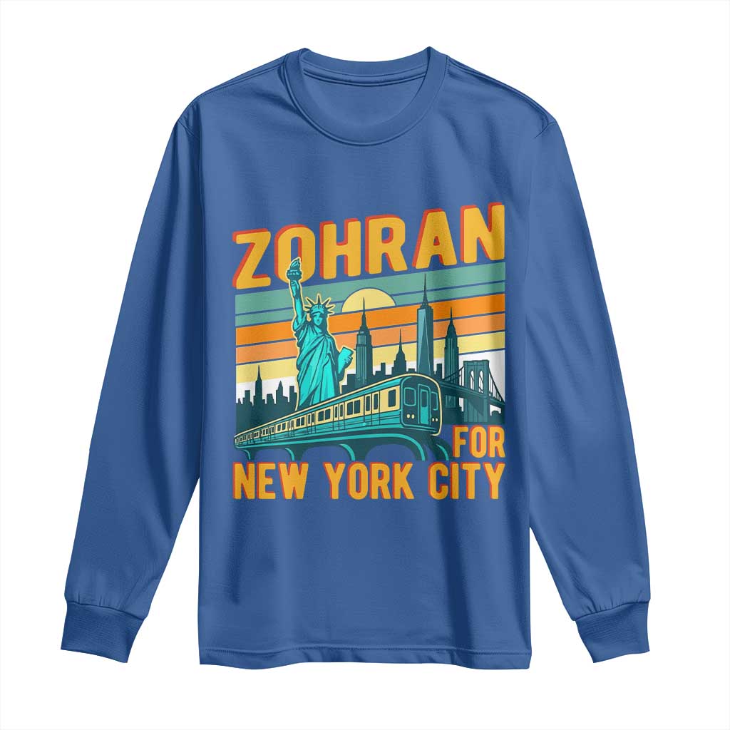 Zohran Mamdani NYC Mayor Long Sleeve Shirt - Wonder Print Shop