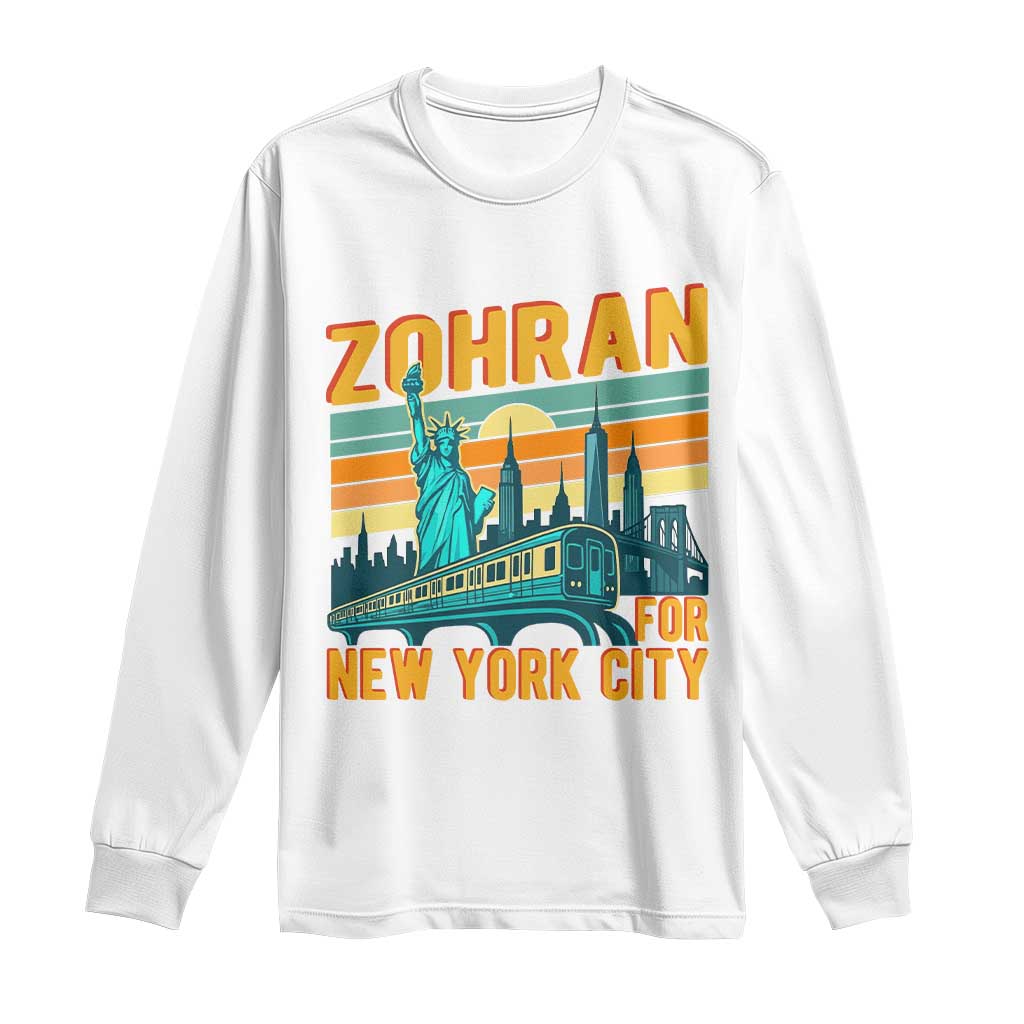 Zohran Mamdani NYC Mayor Long Sleeve Shirt - Wonder Print Shop