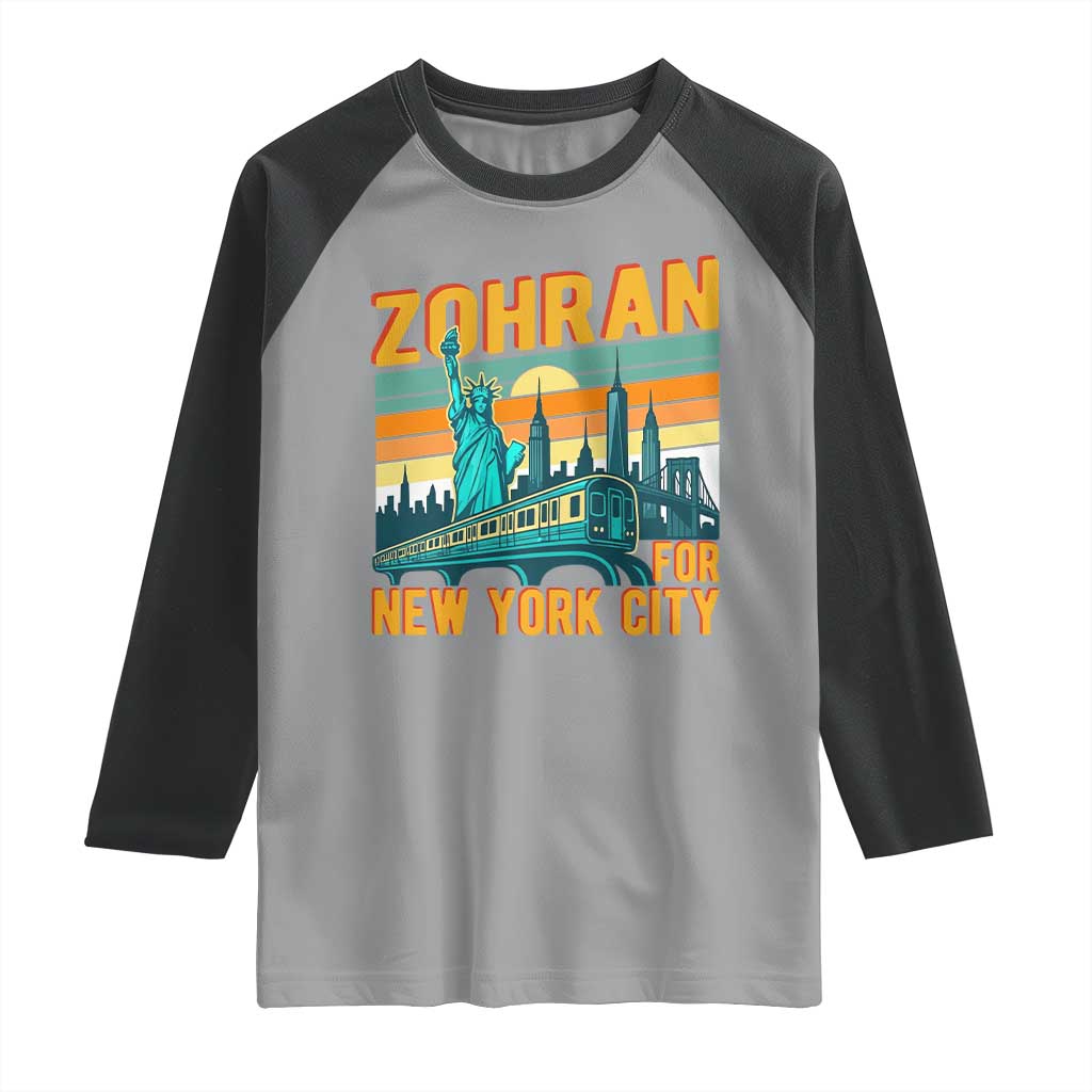 Zohran Mamdani NYC Mayor Raglan Shirt - Wonder Print Shop
