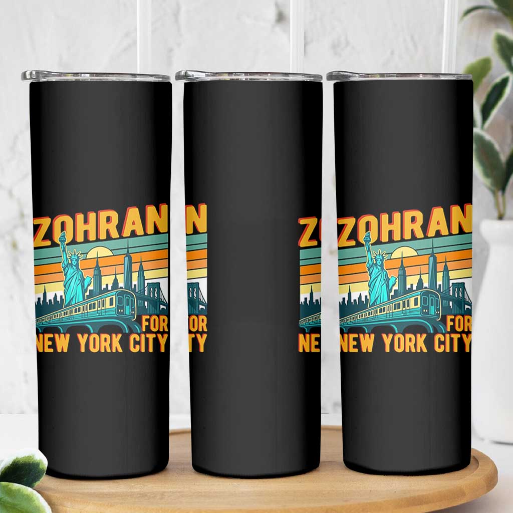 Zohran Mamdani NYC Mayor Skinny Tumbler - Wonder Print Shop