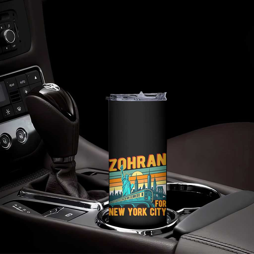 Zohran Mamdani NYC Mayor Skinny Tumbler - Wonder Print Shop