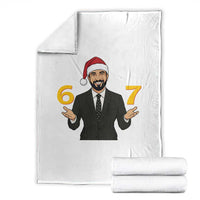 67 Six Seven Zohran Mamdani Christmas Throw Blanket - Wonder Print Shop