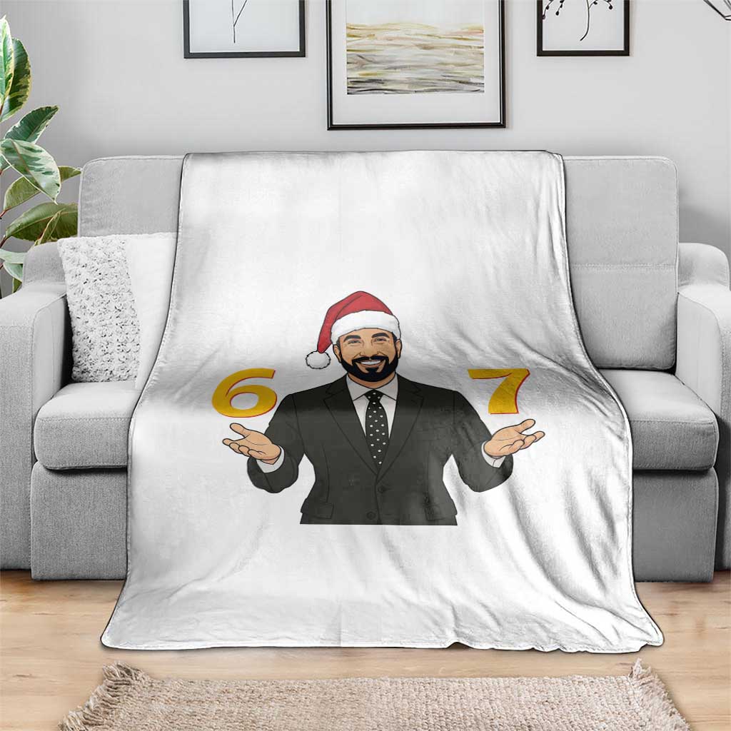 67 Six Seven Zohran Mamdani Christmas Throw Blanket - Wonder Print Shop