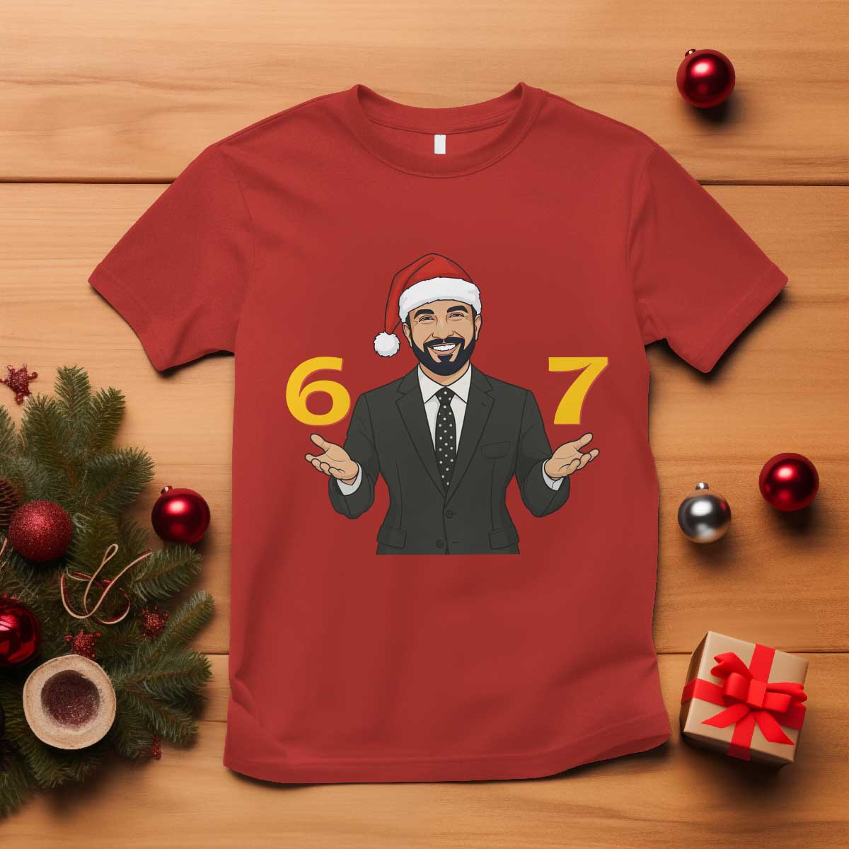67 Six Seven Zohran Mamdani Christmas T Shirt - Wonder Print Shop
