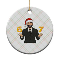 67 Six Seven Zohran Mamdani Christmas Ceramic Ornament - Wonder Print Shop