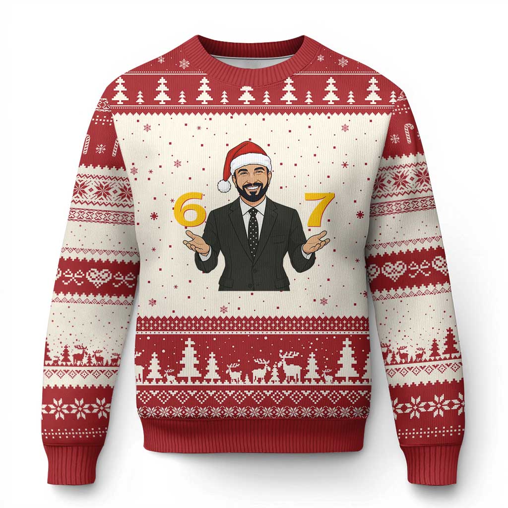 67 Six Seven Zohran Mamdani Xmas Ugly Christmas Sweater - Wonder Print Shop