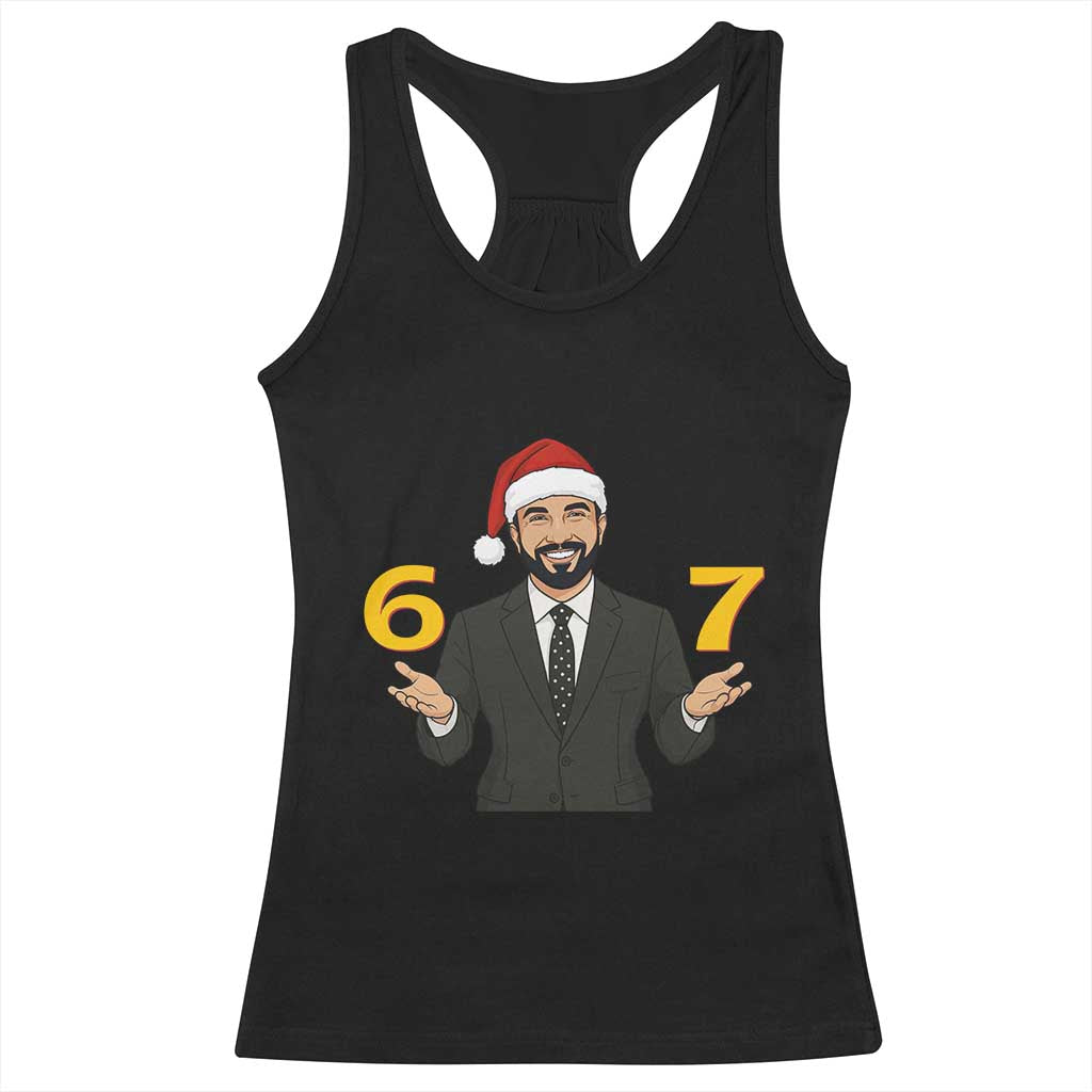 67 Six Seven Zohran Mamdani Christmas Racerback Tank Top - Wonder Print Shop