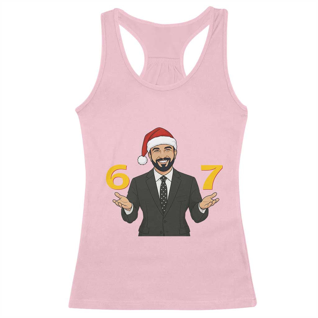 67 Six Seven Zohran Mamdani Christmas Racerback Tank Top - Wonder Print Shop