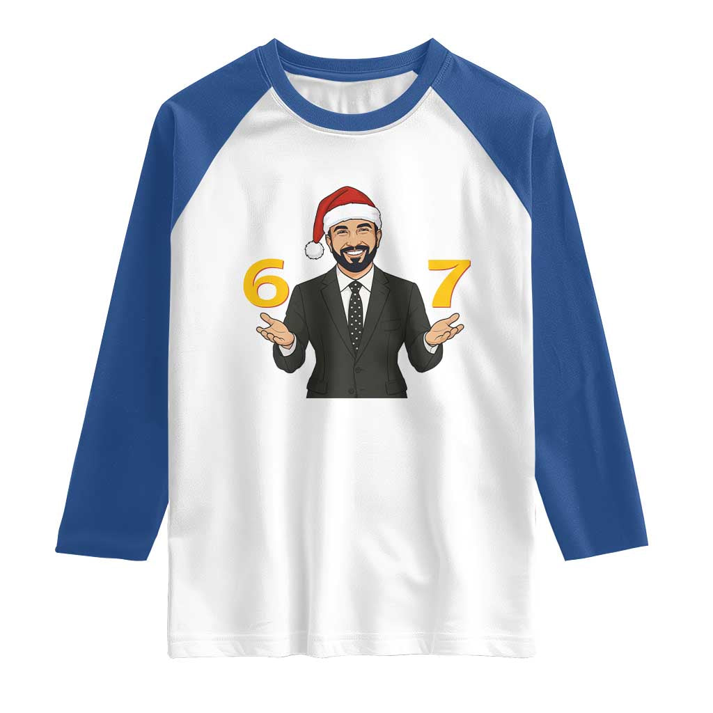 67 Six Seven Zohran Mamdani Christmas Raglan Shirt - Wonder Print Shop