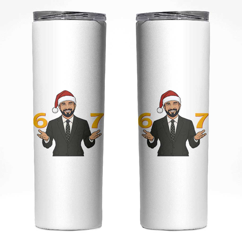 67 Six Seven Zohran Mamdani Christmas Skinny Tumbler - Wonder Print Shop