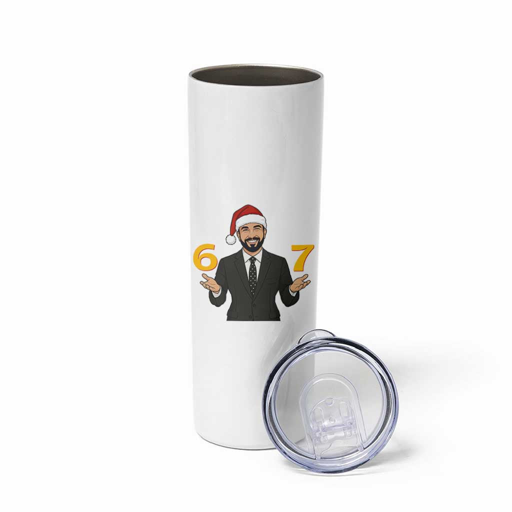 67 Six Seven Zohran Mamdani Christmas Skinny Tumbler - Wonder Print Shop