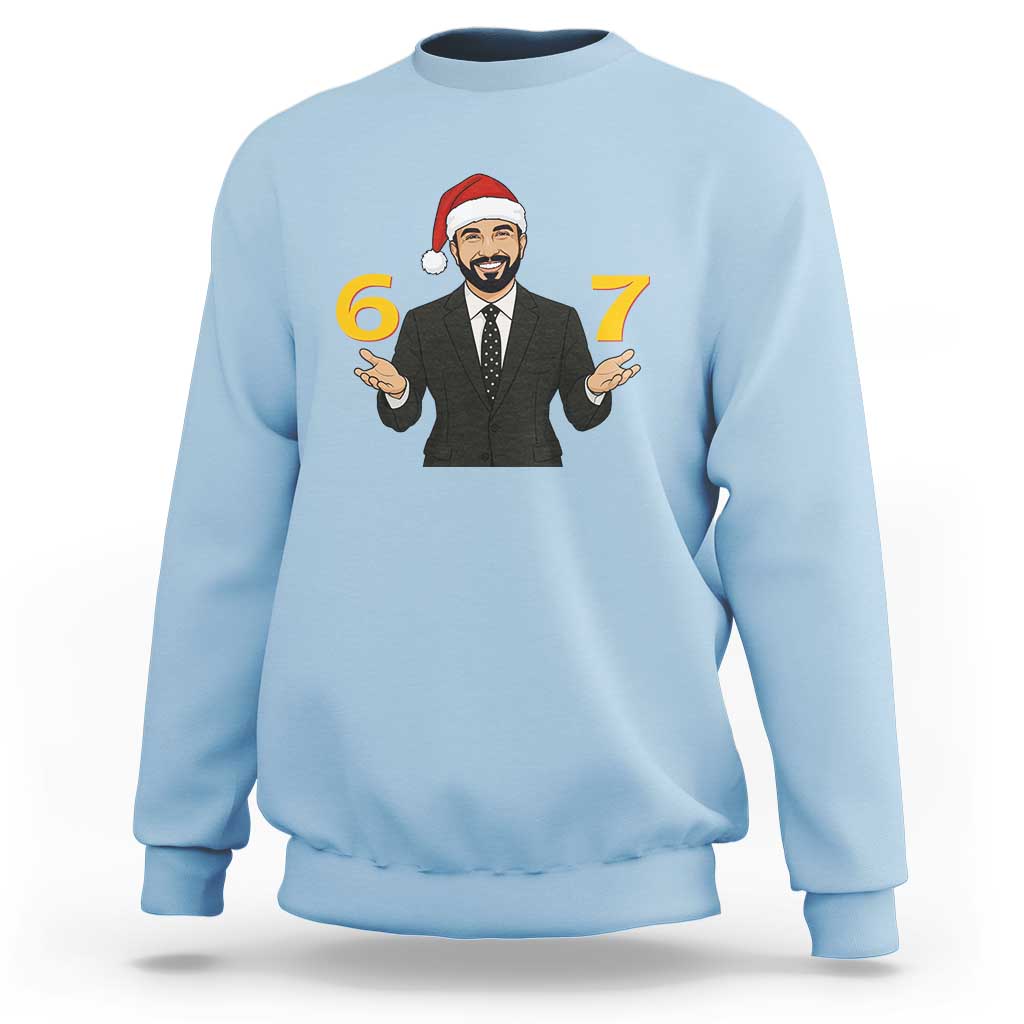 67 Six Seven Zohran Mamdani Christmas Sweatshirt - Wonder Print Shop