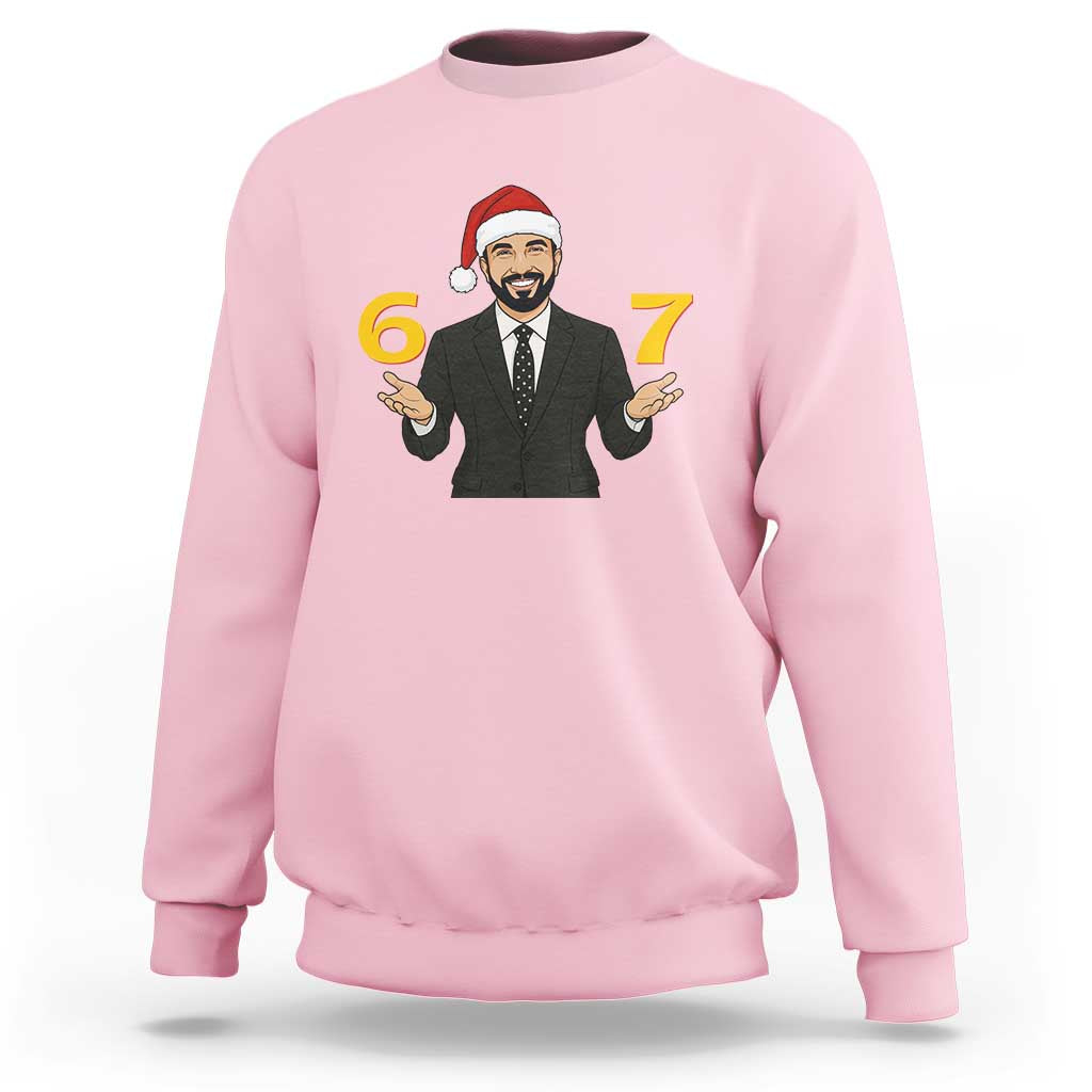 67 Six Seven Zohran Mamdani Christmas Sweatshirt - Wonder Print Shop