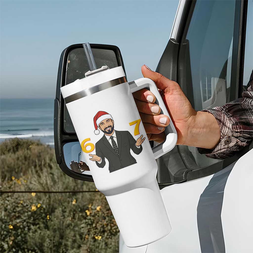67 Six Seven Zohran Mamdani Christmas Tumbler With Handle - Wonder Print Shop