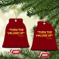 Turn The Volume Up Ceramic Ornament Zohran Mamdani Christmas - Wonder Print Shop