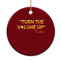 Turn The Volume Up Ceramic Ornament Zohran Mamdani Christmas - Wonder Print Shop