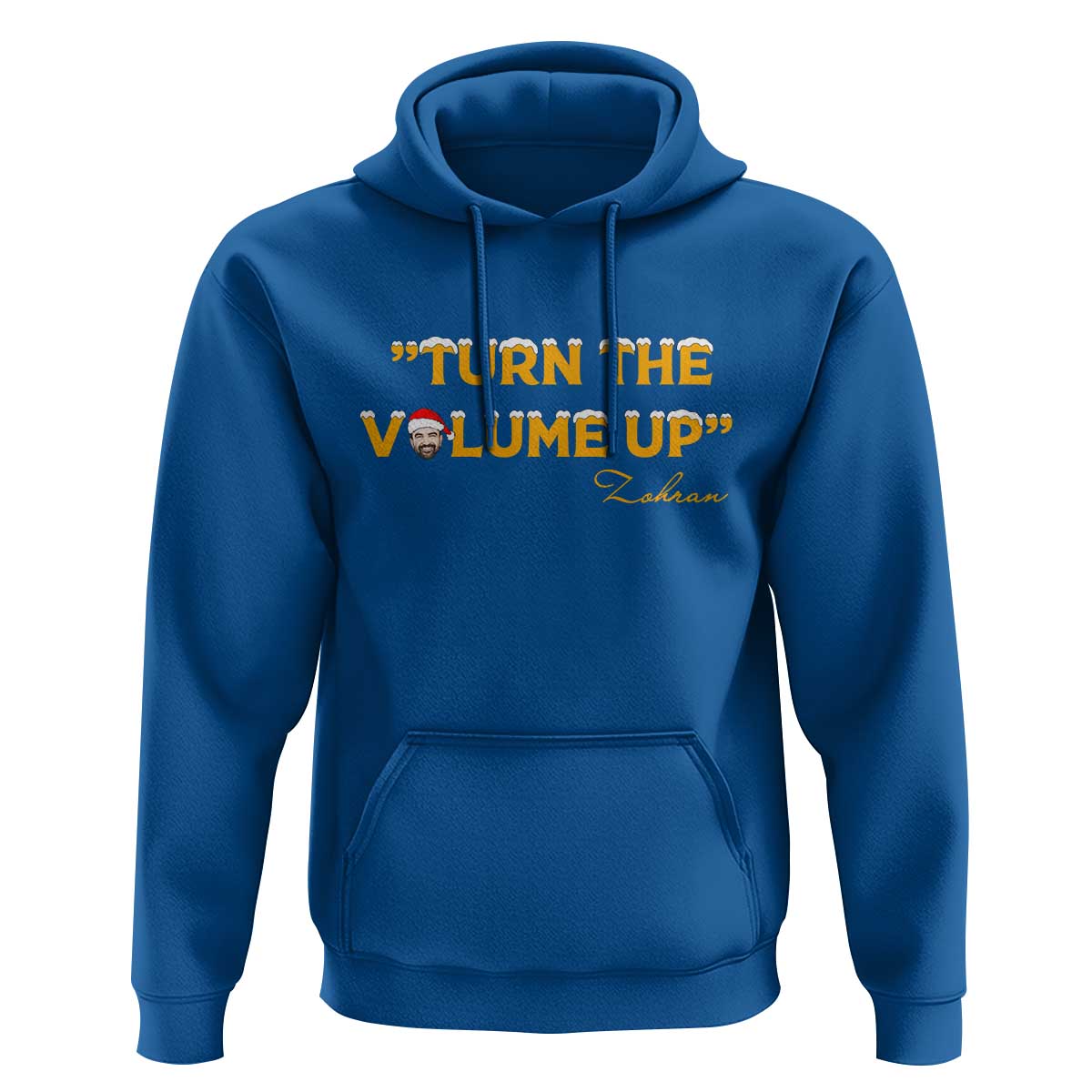 Turn The Volume Up Hoodie Zohran Mamdani Christmas - Wonder Print Shop