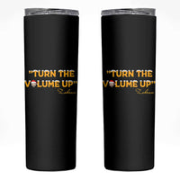 Turn The Volume Up Skinny Tumbler Zohran Mamdani Christmas - Wonder Print Shop