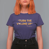 Turn The Volume Up T Shirt For Women Zohran Mamdani Christmas - Wonder Print Shop