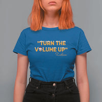 Turn The Volume Up T Shirt For Women Zohran Mamdani Christmas - Wonder Print Shop