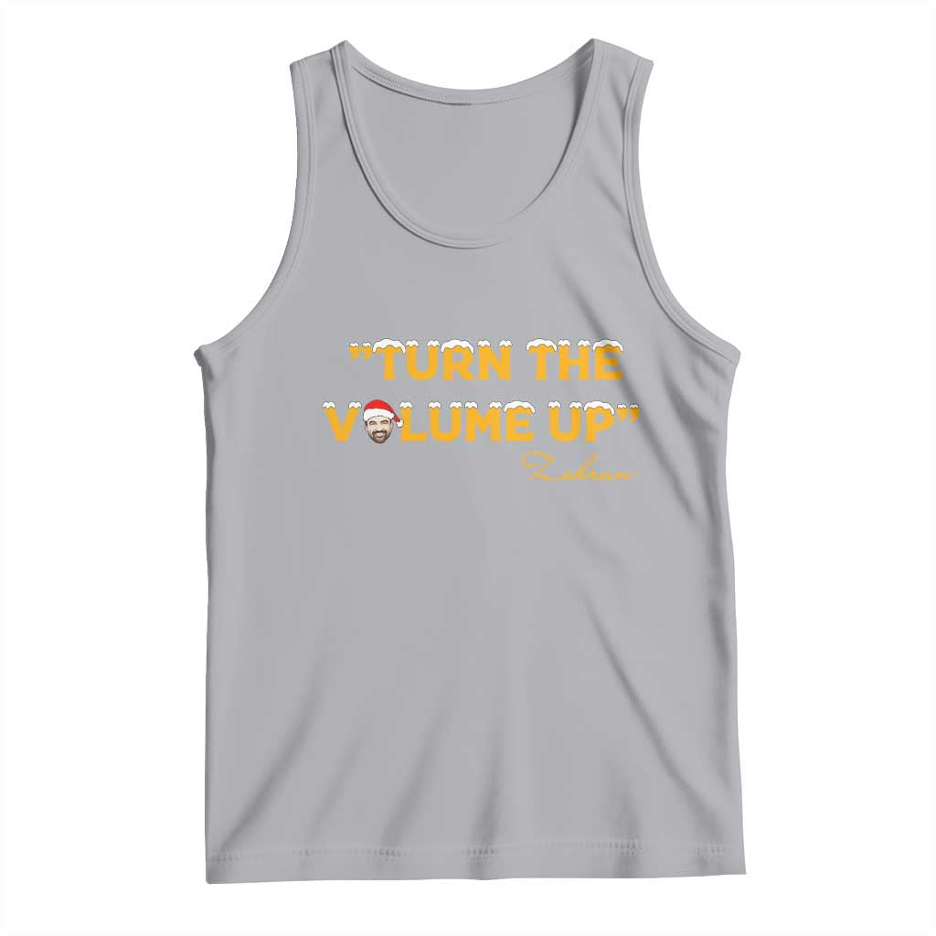 Turn The Volume Up Tank Top Zohran Mamdani Christmas - Wonder Print Shop