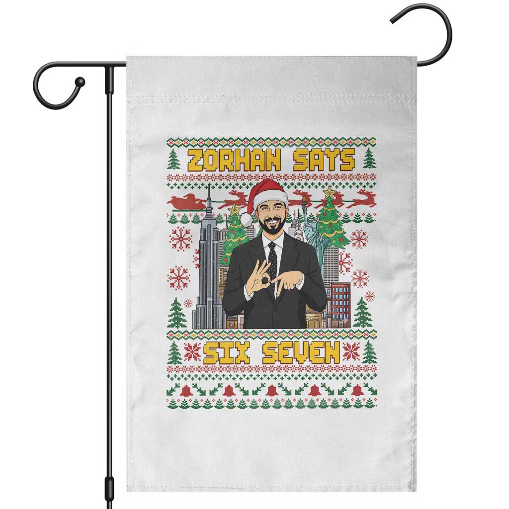 67 Six Seven Zohran Mamdani Christmas Garden Flag Progressive Democrats - Wonder Print Shop