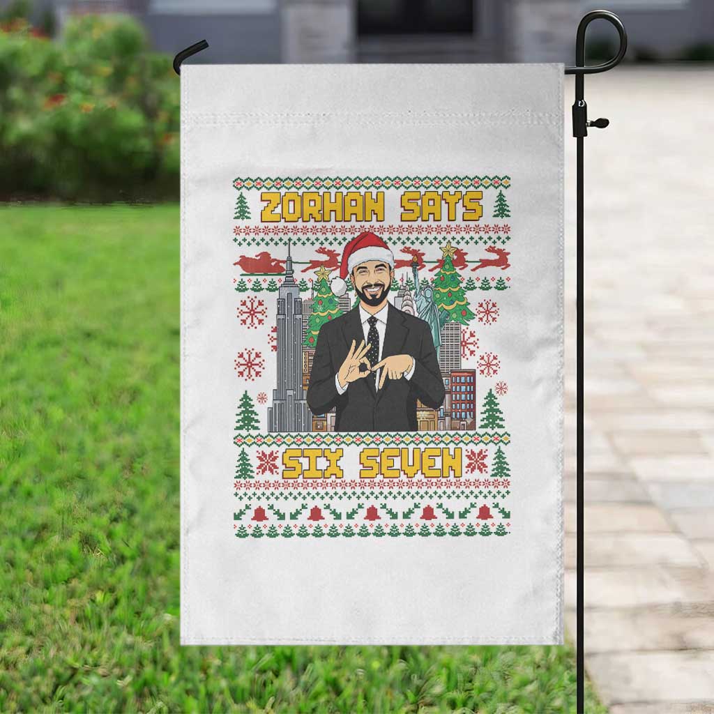 67 Six Seven Zohran Mamdani Christmas Garden Flag Progressive Democrats - Wonder Print Shop