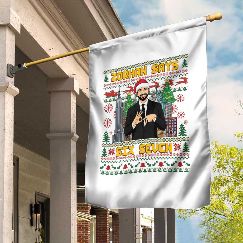 67 Six Seven Zohran Mamdani Christmas Garden Flag Progressive Democrats - Wonder Print Shop
