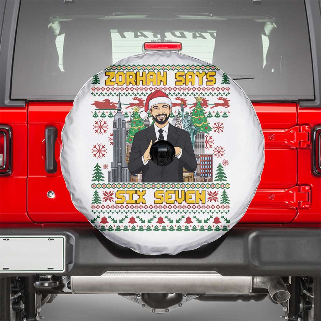 67 Six Seven Zohran Mamdani Christmas Spare Tire Cover Progressive Democrats - Wonder Print Shop