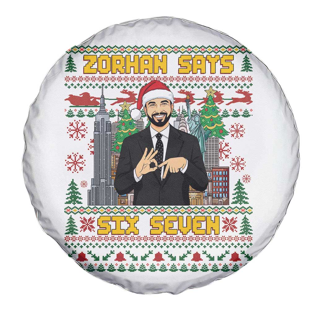67 Six Seven Zohran Mamdani Christmas Spare Tire Cover Progressive Democrats - Wonder Print Shop